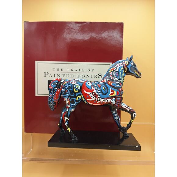 The Trail Of Painted Ponies SPIRITS OF THE NORTHWEST Figurine By Laurie Holman. - Picture 4 of 9
